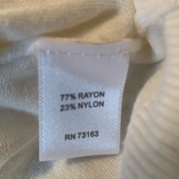 Spense knits ivory button down Cadigan with lace. **BOGO same or less$ - Picture 6 of 7